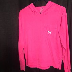 Pink t-shirt hoodie